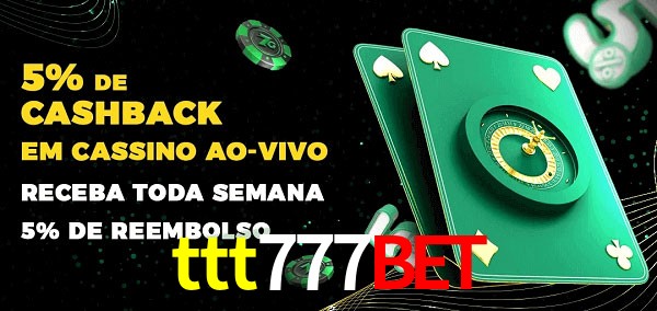 Promoções do cassino ao Vivo ttt777bet